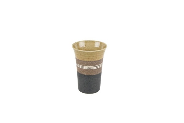 재팬226 라인 컵(옐로우)　지름8×H11cm