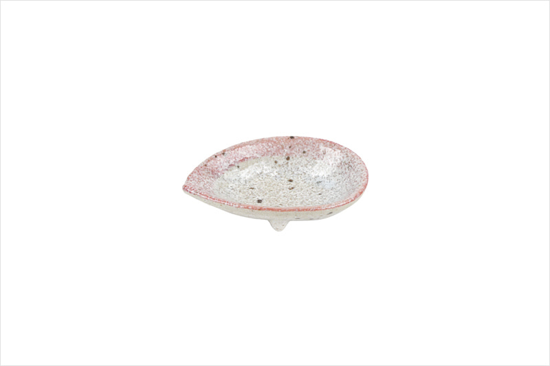 티아라103 나뭇잎 종지 (핑크)　9.7×6.7×H3cm