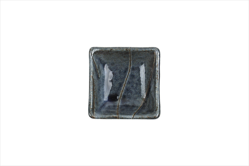 티아라136 사각찬기 (블루)　8.7×H3.3cm