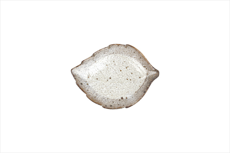 티아라105 나뭇잎 앞접시 (브라운)　11.8×8.8cm