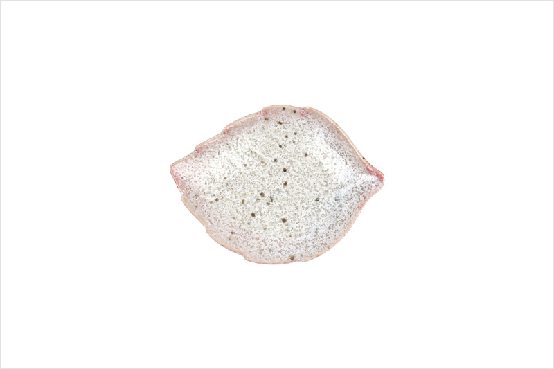 티아라106 나뭇잎 앞접시 (핑크)　11.8×8.8cm