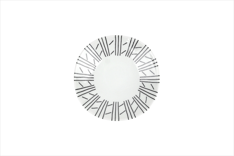 티아라074 에가와리 접시 (패턴)　지름12.5cm