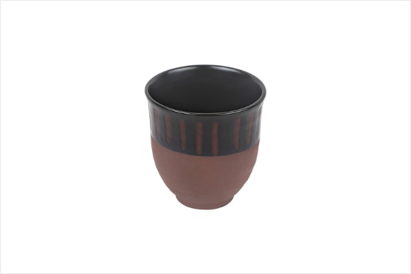 블링113 투톤 둥근 컵 (블랙)　8.1×H8.2cm
