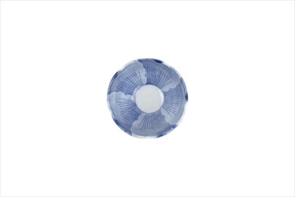 블링156 파란꽃 종지　∅7.8×H4.4cm